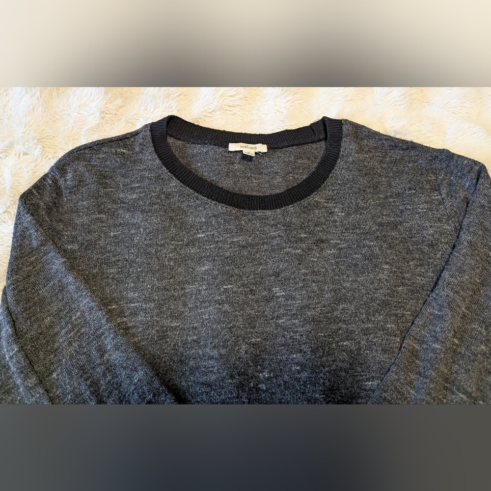 Aritzia wilfred Charcoal Heather Long Sleeve Sweater - Picture 4 of 5